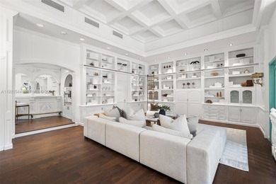 Rare mediterranean estate exuding sophistication and beach vibes on Miami Beach Golf Club in Florida - for sale on GolfHomes.com, golf home, golf lot