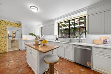 Rare mediterranean estate exuding sophistication and beach vibes on Miami Beach Golf Club in Florida - for sale on GolfHomes.com, golf home, golf lot