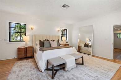 Rare mediterranean estate exuding sophistication and beach vibes on Miami Beach Golf Club in Florida - for sale on GolfHomes.com, golf home, golf lot