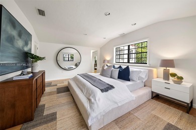 Rare mediterranean estate exuding sophistication and beach vibes on Miami Beach Golf Club in Florida - for sale on GolfHomes.com, golf home, golf lot