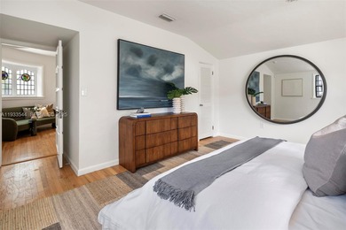 Rare mediterranean estate exuding sophistication and beach vibes on Miami Beach Golf Club in Florida - for sale on GolfHomes.com, golf home, golf lot