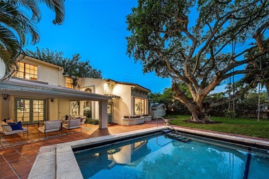 Rare mediterranean estate exuding sophistication and beach vibes on Miami Beach Golf Club in Florida - for sale on GolfHomes.com, golf home, golf lot