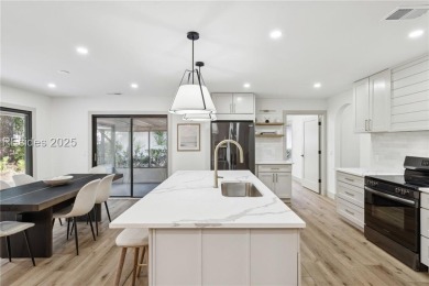 Exquisitely reimagined, this three bedroom, three and a half on Bear Creek Golf Course and Club in South Carolina - for sale on GolfHomes.com, golf home, golf lot
