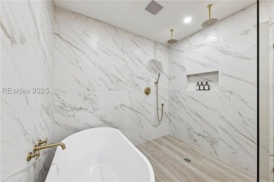 Exquisitely reimagined, this three bedroom, three and a half on Bear Creek Golf Course and Club in South Carolina - for sale on GolfHomes.com, golf home, golf lot