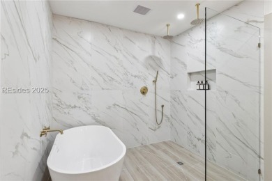 Exquisitely reimagined, this three bedroom, three and a half on Bear Creek Golf Course and Club in South Carolina - for sale on GolfHomes.com, golf home, golf lot