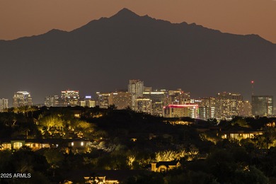 WITH VIEWS of FULL CAMELBACK MOUNTAIN, DRAMATIC PHX CITY LIGHTS on Paradise Valley Country Club in Arizona - for sale on GolfHomes.com, golf home, golf lot