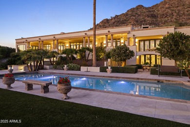 WITH VIEWS of FULL CAMELBACK MOUNTAIN, DRAMATIC PHX CITY LIGHTS on Paradise Valley Country Club in Arizona - for sale on GolfHomes.com, golf home, golf lot