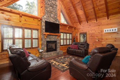 Discover this exceptional 1.5-story log home nestled in a on Lake Louise Golf Club in North Carolina - for sale on GolfHomes.com, golf home, golf lot