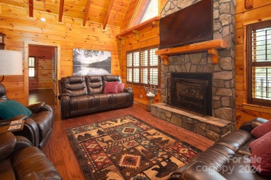 Discover this exceptional 1.5-story log home nestled in a on Lake Louise Golf Club in North Carolina - for sale on GolfHomes.com, golf home, golf lot