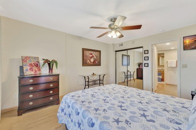 This beautifully maintained 1-bedroom, 1-bath residence offers on Ocean Village Golf Course in Florida - for sale on GolfHomes.com, golf home, golf lot