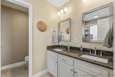 Waterfront home with stunning views located in the gated and on Carolina Trace Country Club in North Carolina - for sale on GolfHomes.com, golf home, golf lot