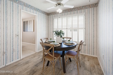 Enter through a charming iron-gated private courtyard that sets on Pebblebrook Golf Course in Arizona - for sale on GolfHomes.com, golf home, golf lot