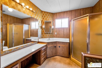 Step back in time to this original manufactured home in the on Palm Desert Greens Country Club in California - for sale on GolfHomes.com, golf home, golf lot