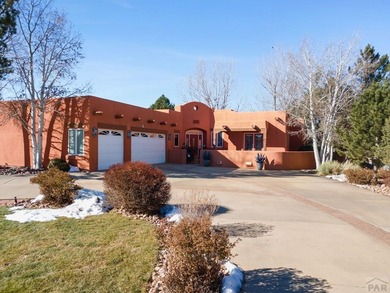 Experience true Southwest elegance in this Adobe-style home on Desert Hawk At Pueblo West in Colorado - for sale on GolfHomes.com, golf home, golf lot