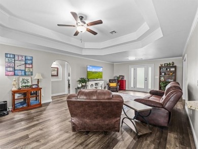 A gorgeous, cozy 2,236 sqft 3-bedroom, 2.5 Bath home sits on 1 on Wolf Ridge Golf Course in Oklahoma - for sale on GolfHomes.com, golf home, golf lot