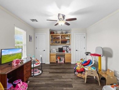 A gorgeous, cozy 2,236 sqft 3-bedroom, 2.5 Bath home sits on 1 on Wolf Ridge Golf Course in Oklahoma - for sale on GolfHomes.com, golf home, golf lot