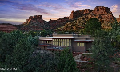 Open your private gated bridge to enter this beautiful oasis on Oakcreek Country Club in Arizona - for sale on GolfHomes.com, golf home, golf lot