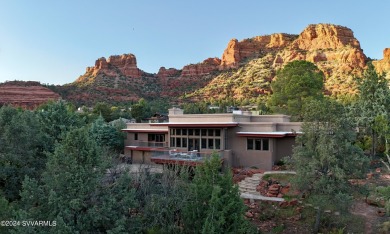 Open your private gated bridge to enter this beautiful oasis on Oakcreek Country Club in Arizona - for sale on GolfHomes.com, golf home, golf lot