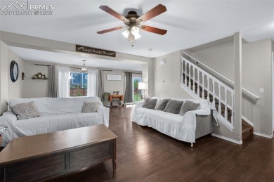 Discover this bright two-story home in the Woodmen Hills on Antler Creek Golf Course in Colorado - for sale on GolfHomes.com, golf home, golf lot