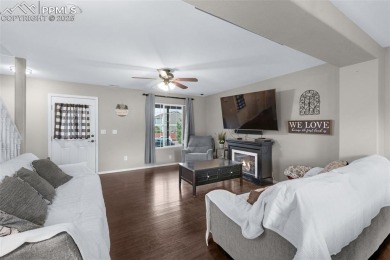 Discover this bright two-story home in the Woodmen Hills on Antler Creek Golf Course in Colorado - for sale on GolfHomes.com, golf home, golf lot