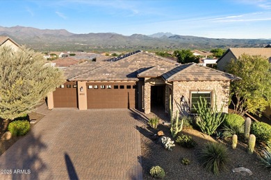 Set on an elevated premium lot capturing sweeping views of Four on Vista Verde Golf Course in Arizona - for sale on GolfHomes.com, golf home, golf lot