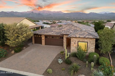 Set on an elevated premium lot capturing sweeping views of Four on Vista Verde Golf Course in Arizona - for sale on GolfHomes.com, golf home, golf lot