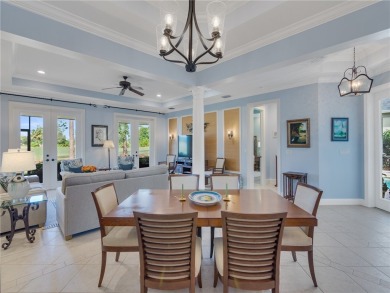 This courtyard pool home is nestled on a lush golf course on Indian River Club in Florida - for sale on GolfHomes.com, golf home, golf lot