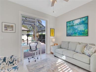 This courtyard pool home is nestled on a lush golf course on Indian River Club in Florida - for sale on GolfHomes.com, golf home, golf lot