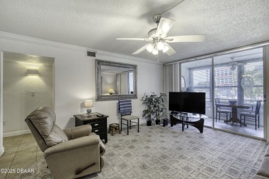 Enjoy easy living in this beautifully furnished 2-bedroom on Daytona Beach Golf Club in Florida - for sale on GolfHomes.com, golf home, golf lot