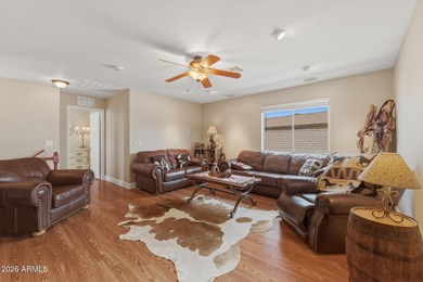 Perched against the iconic Superstition and Dinosaur Mountains on Gold Canyon Golf Resort - Sidewinder in Arizona - for sale on GolfHomes.com, golf home, golf lot