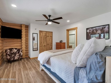Discover Northern Arizona living in this rare true log cabin on Highland Meadows Golf Club in Arizona - for sale on GolfHomes.com, golf home, golf lot