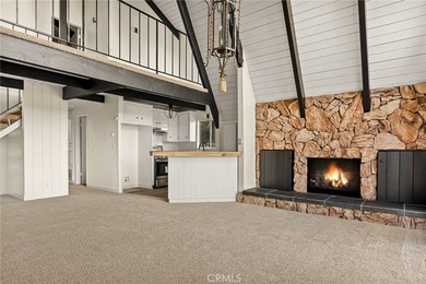 Step into this beautiful remodeled A frame cabin-a timeless on Lake Arrowhead Country Club in California - for sale on GolfHomes.com, golf home, golf lot