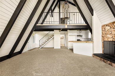 Step into this beautiful remodeled A frame cabin-a timeless on Lake Arrowhead Country Club in California - for sale on GolfHomes.com, golf home, golf lot