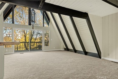 Step into this beautiful remodeled A frame cabin-a timeless on Lake Arrowhead Country Club in California - for sale on GolfHomes.com, golf home, golf lot