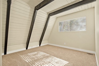 Step into this beautiful remodeled A frame cabin-a timeless on Lake Arrowhead Country Club in California - for sale on GolfHomes.com, golf home, golf lot