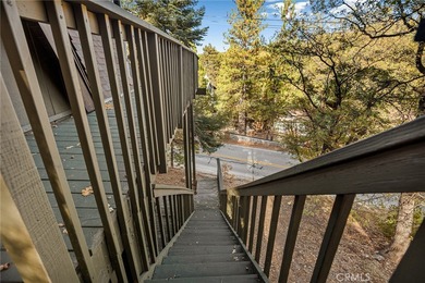 Step into this beautiful remodeled A frame cabin-a timeless on Lake Arrowhead Country Club in California - for sale on GolfHomes.com, golf home, golf lot