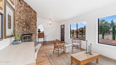 Discover a truly exceptional turnkey home nestled in a quiet on Oakcreek Country Club in Arizona - for sale on GolfHomes.com, golf home, golf lot