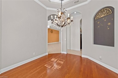 Offering over 3,000 square feet of one-level living with soaring on Estero Country Club in Florida - for sale on GolfHomes.com, golf home, golf lot