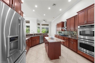 Offering over 3,000 square feet of one-level living with soaring on Estero Country Club in Florida - for sale on GolfHomes.com, golf home, golf lot