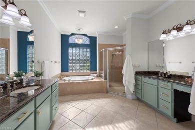 Offering over 3,000 square feet of one-level living with soaring on Estero Country Club in Florida - for sale on GolfHomes.com, golf home, golf lot