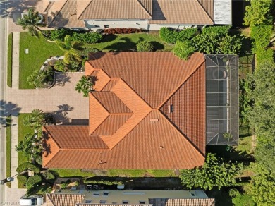 Offering over 3,000 square feet of one-level living with soaring on Estero Country Club in Florida - for sale on GolfHomes.com, golf home, golf lot
