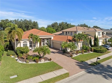 Offering over 3,000 square feet of one-level living with soaring on Estero Country Club in Florida - for sale on GolfHomes.com, golf home, golf lot