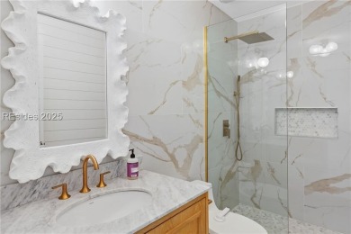 Coastal elegance meets breathtaking golf views in this stunning on Dolphin Head Golf Club in South Carolina - for sale on GolfHomes.com, golf home, golf lot