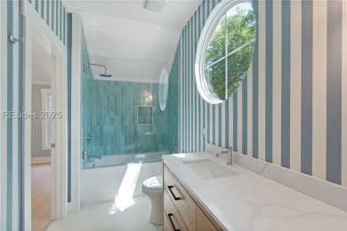 Coastal elegance meets breathtaking golf views in this stunning on Dolphin Head Golf Club in South Carolina - for sale on GolfHomes.com, golf home, golf lot