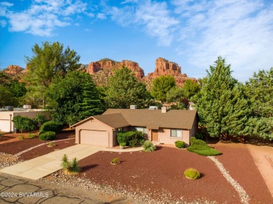 Single level 3 bedroom home with large fenced backyard . Enjoy on Oakcreek Country Club in Arizona - for sale on GolfHomes.com, golf home, golf lot