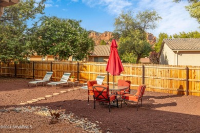 Single level 3 bedroom home with large fenced backyard . Enjoy on Oakcreek Country Club in Arizona - for sale on GolfHomes.com, golf home, golf lot