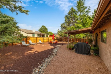 Single level 3 bedroom home with large fenced backyard . Enjoy on Oakcreek Country Club in Arizona - for sale on GolfHomes.com, golf home, golf lot