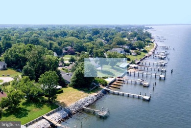 UNOBSTRUCTED BAY VIEW RANCHER with PRIVATE PIER in Kent Island's on Blue Heron Golf Course in Maryland - for sale on GolfHomes.com, golf home, golf lot