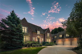 Exquisitely built, this all brick classic English tudor is on Hallbrook Golf Club in Kansas - for sale on GolfHomes.com, golf home, golf lot