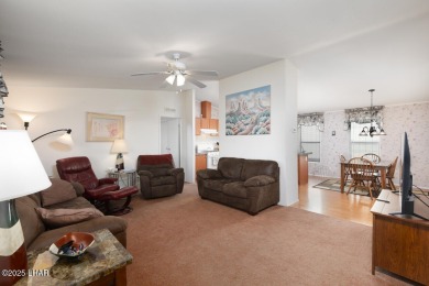 Step into this furnished 3-bedroom, 2-bath manufactured home on The Refuge Golf and Country Club in Arizona - for sale on GolfHomes.com, golf home, golf lot
